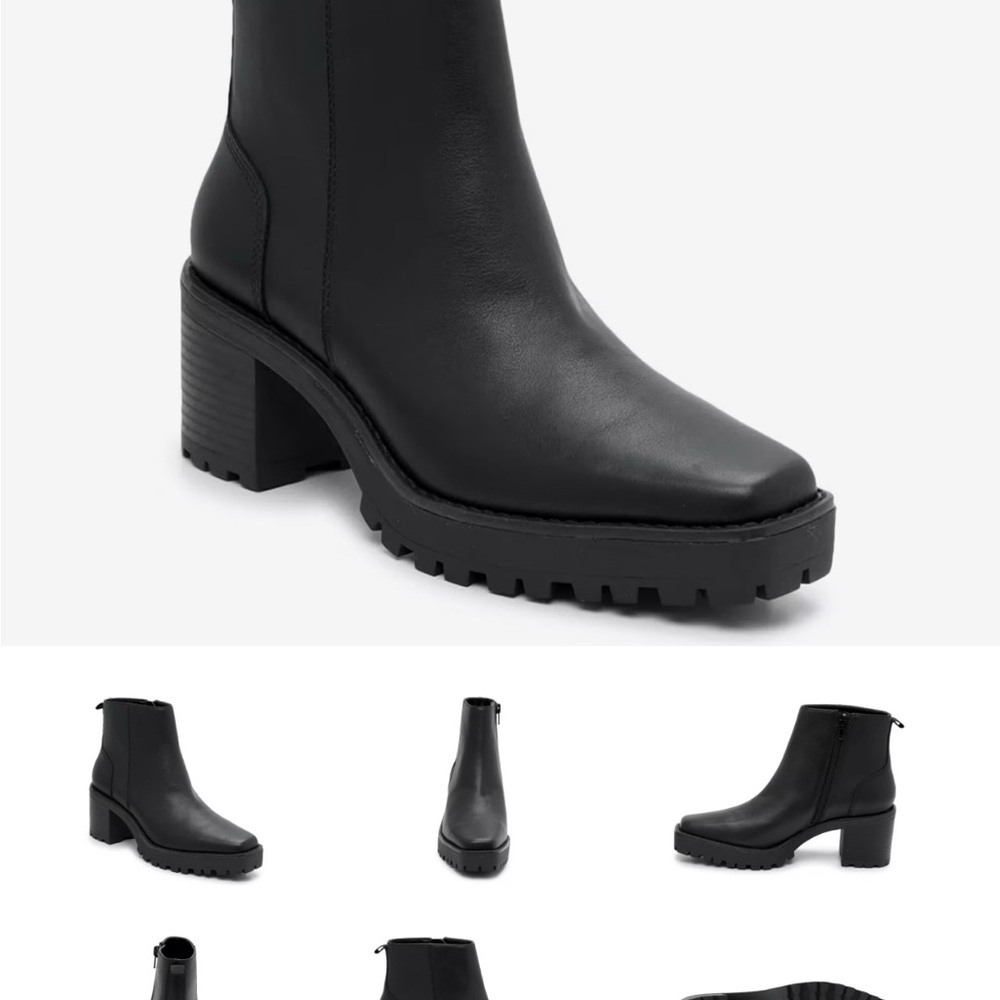 Andre Assous Milla Leather Boot Size 10 Black Fall Fashion